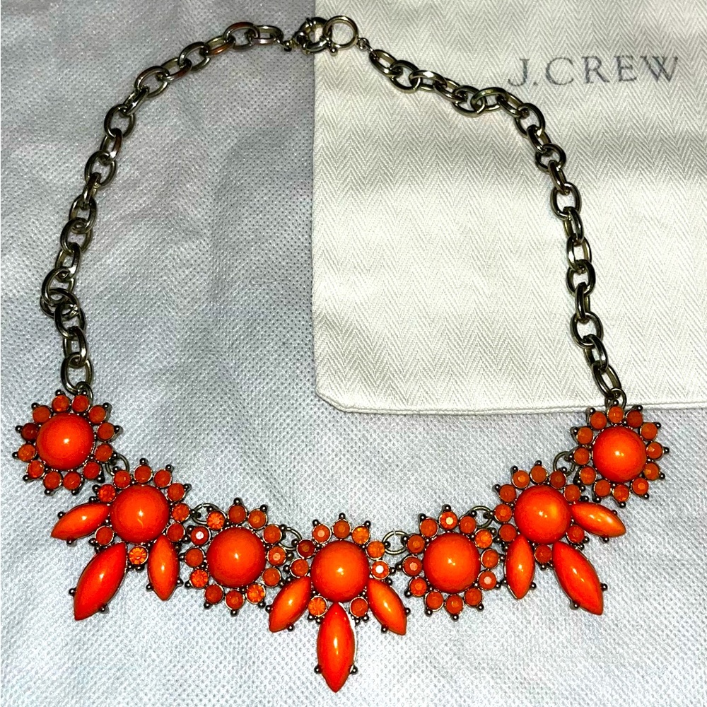 Authentic J Crew Kendra Scott Orange Necklace